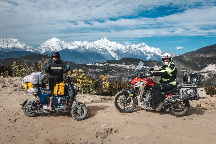 para disfrutar de la ruta, no importa el tamaño de la moto