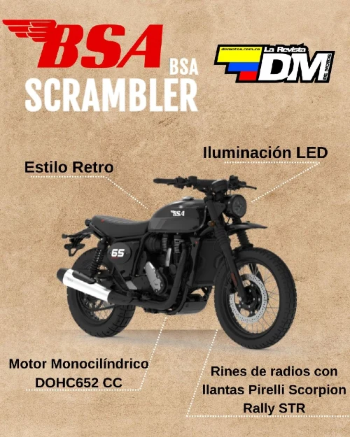 Infografía BSA Scrambler