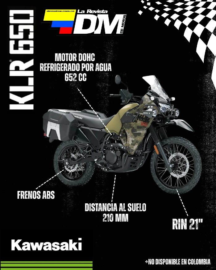 Infografía de la KLR 650