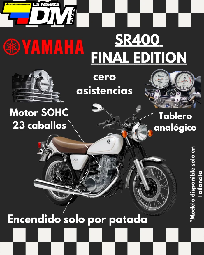 Infografía Yamaha SR400