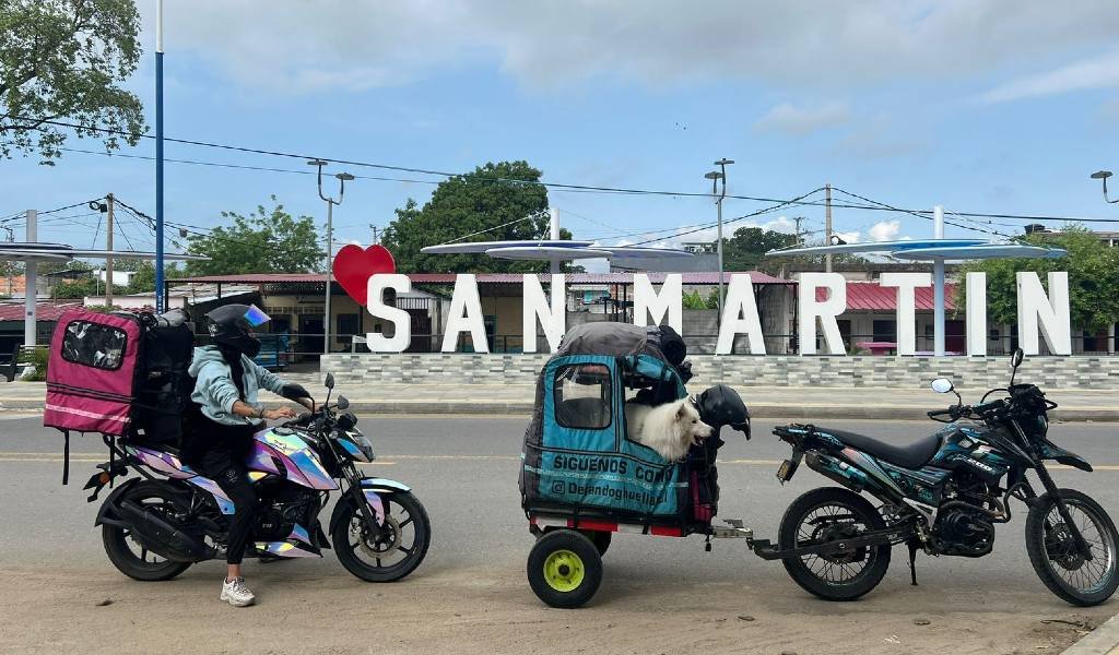 Tráiler viajero recorriendo Colombia con perros y gatos