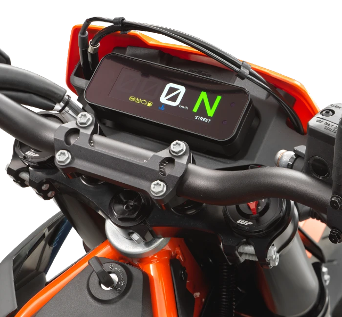 ktm pantalla tft motor monocilindrico mas potente del mundo El motor monocilíndrico más potente del mundo ahora es de KTM 3 pantalla TFT de 4.2 pulgadas, con conectividad y puerto USB