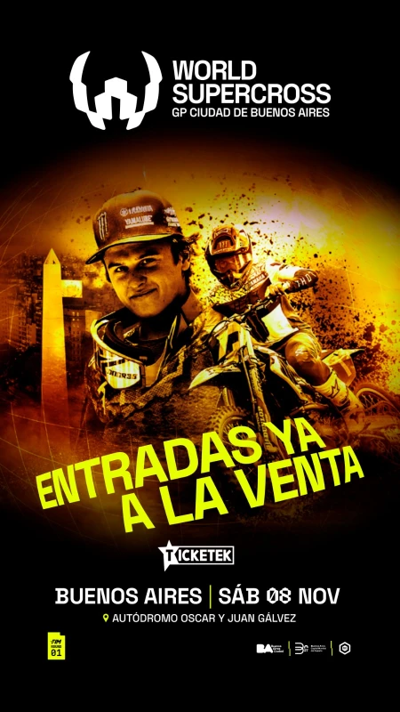 Desde ya se pueden comprar las entradas para el Mundial de Supercross Argentina 2025