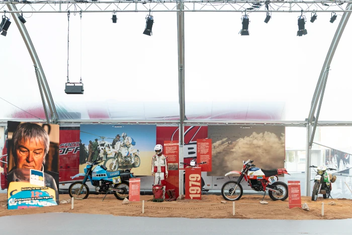 31 motocicletas originales del Dakar por primera vez en la feria internacional de Milán.