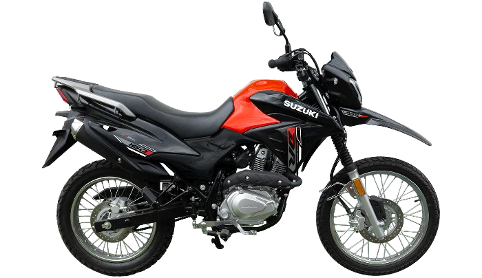 dr160x lateral en rojo Ya está en Colombia la Suzuki DR160X, detalles, precio y ficha técnica oficial 4 Detalles de la suzuki dr160x color rojo