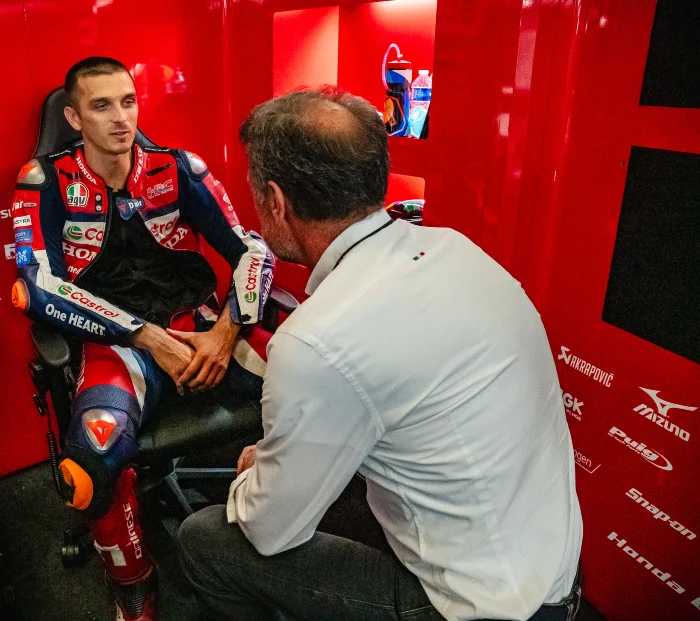 luca marini honda giorgio barbier pirelli Pirelli avanza con los neumáticos para MotoGP 2027 con una importante prueba en Brno 3 Luca Marini en el test Pirelli MotoGP 2027