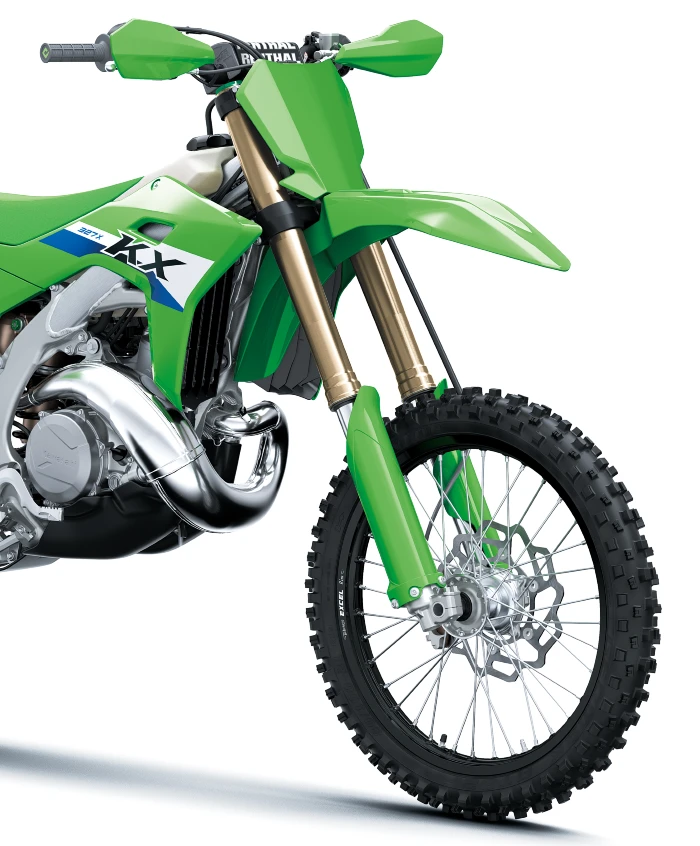 parte frontal de la nueva kawasaki kx 2 tiempos referencia El rumor era cierto reviven las 2T con las Kawasaki KX 2 tiempos 4 Parte frontal de la Kawasaki KX327X