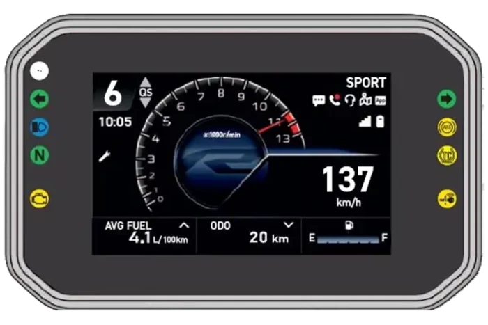 pantalla yamah yzf r2 Nueva Yamaha YZF-R2: así es la deportiva que lleva la familia R a otro nivel 5 Pantalla TFT de 5 pulgadas
