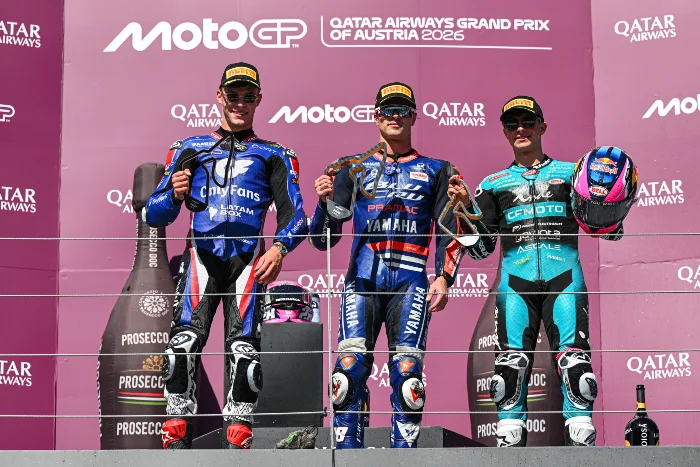 david alonso tercer puestos en austria 2026 Los “pilotos prohibidos” del test Pirelli: así arranca la revolución de MotoGP 2027 4 David Alonso podio en Austria 2026 con llantas Pirelli