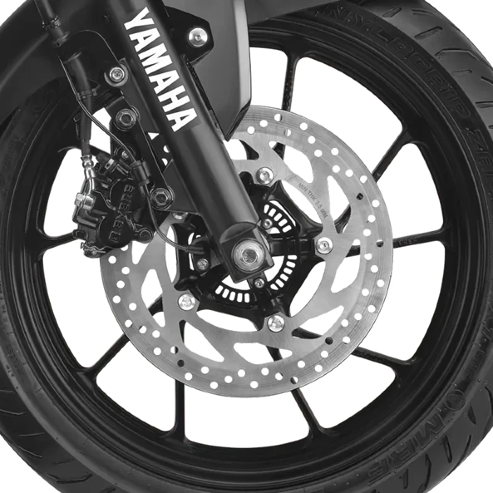 yamaha freno Yamaha FZ Blue Flex: India continúa la apuesta a los combustibles renovables 3 Freno de disco con ABS monocanal en la Yamaha FZ Blue Flex